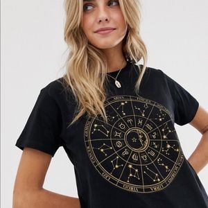 Asos black zodiac tee